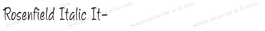 Rosenfield Italic It字体转换